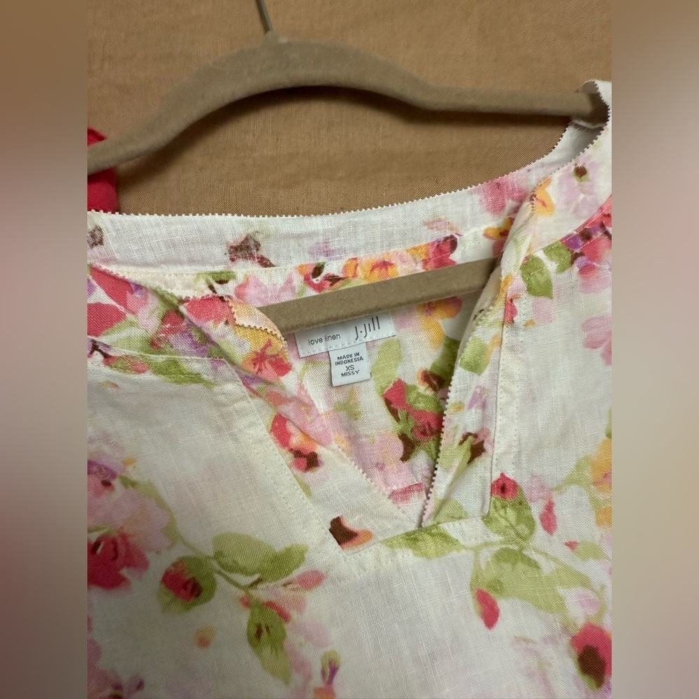JJill Love Linen Multicolor Floral linen dress - Picture 9 of 11